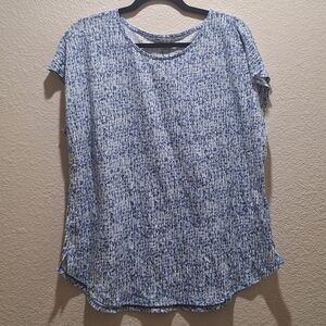 Orvis Blue and White Women's Blouse